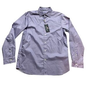 Vineyard Vines Mens Purple On The Go Performance Stretch Button Shirt Medium NWT